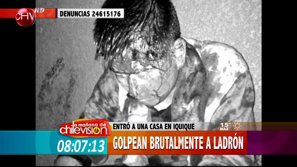 Vecinos golpean brutalmente a ladrón que entró a casa en Iquique