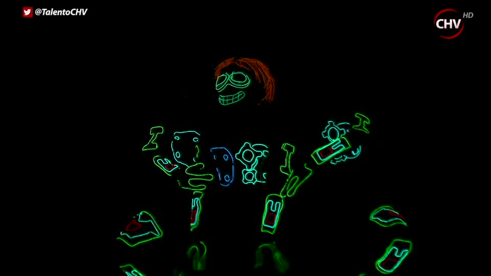 Animatron sorprendió al público de Talento Chileno con un show de luces y baile