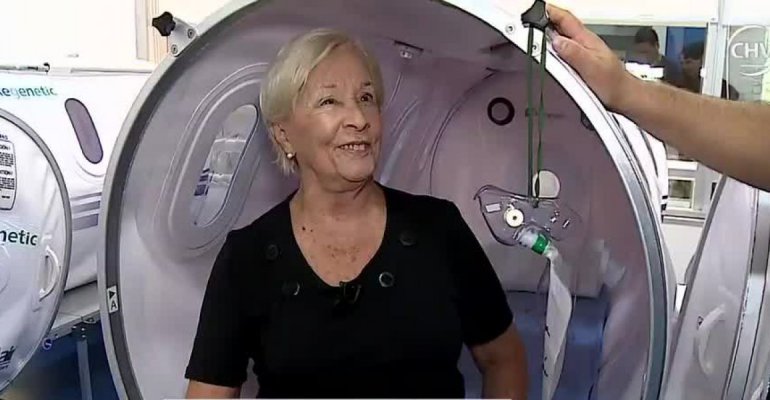 Delfina Guzmán duerme una hora al día en cámara hiperbárica