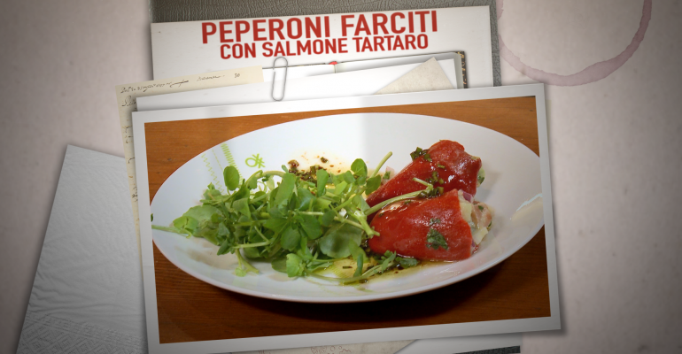 Peperoni Farciti con Salmone Tártaro por Berta Lasala