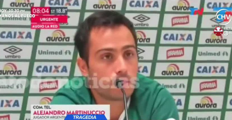 Jugador lesionado lamentó accidente de equipo de Chapecoense