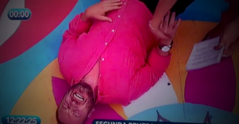 Martín Cárcamo sufrió accidente en vivo en Bienvenidos - Parte 3