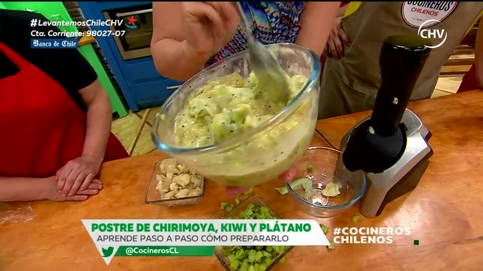 Postre de chirimoya, kiwi y plátano perfecto para este verano