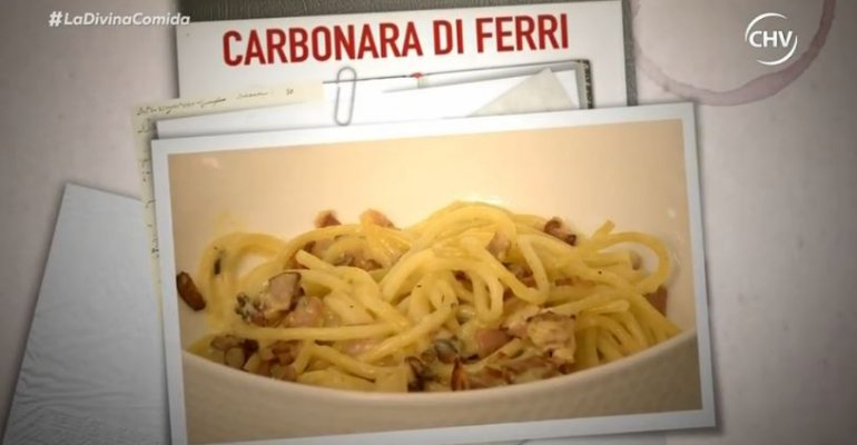 Marco Ferri cocinó su tradicional Carbonara di Ferri