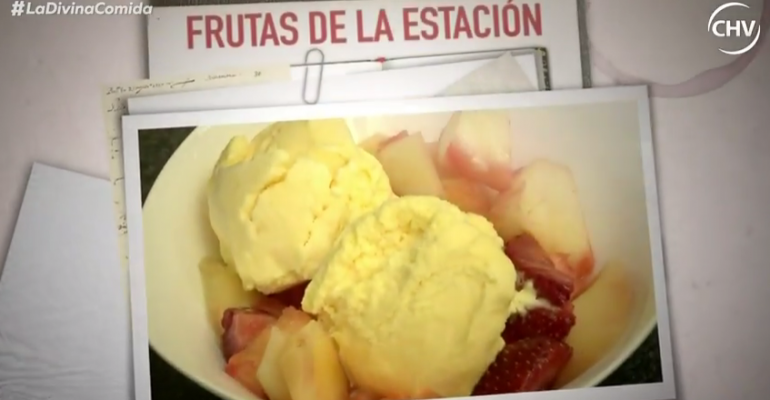 Frutas de la estación fue el plato de postre de Ramón Llao en La Divina Comida