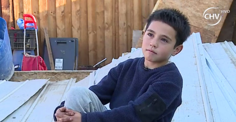 Niño de Campamento Esperanza conmovió con su historia