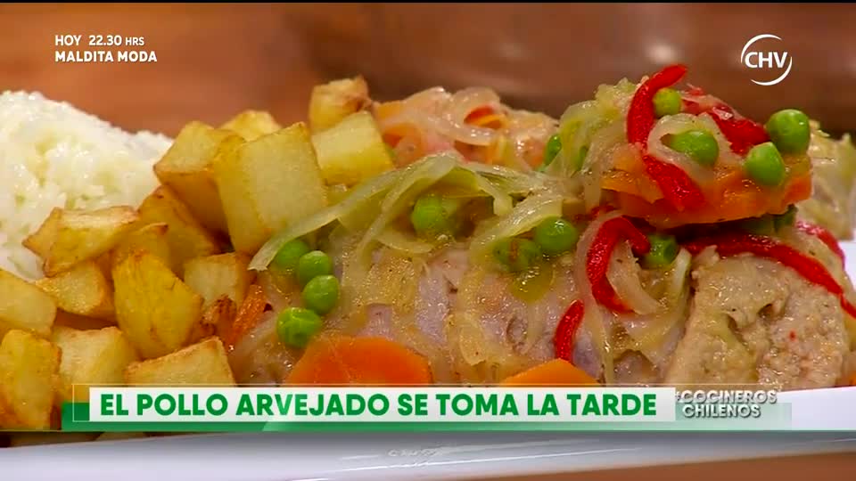 Un delicioso y tradicional pollo arvejado preparó nuestro querido chef Axel - Parte 2