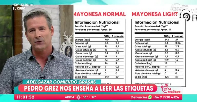 Pedro Grez enseñó a leer etiquetas nutricionales - Parte 2