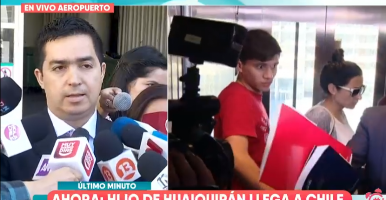Hijo de Huiquipán llegó extraditado a Chile