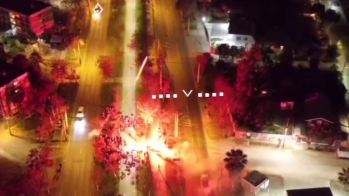 Carabineros denunció ataque a dron institucional con una bengala en Villa Francia