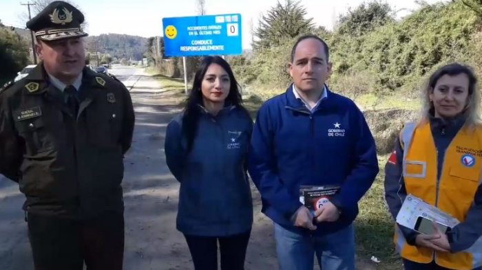 Como en Los Simpson: la curiosa señalética instalada para prevenir accidentes de tránsito en la región de Los Ríos