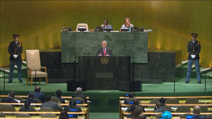 Piñera en la ONU: Acusó a Maduro de ambicioso e insensible ante la crisis en Venezuela