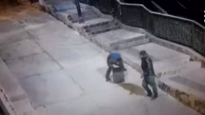 Ladrones fueron grabados escapando con pesada caja fuerte por los cerros de Valparaíso