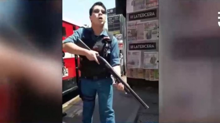 Violento actuar: Un hombre denuncia haber sido intimidado con una escopeta por guardia de seguridad