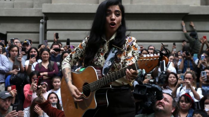 Así fue el sorpresivo concierto de Mon Laferte en el Parque Forestal