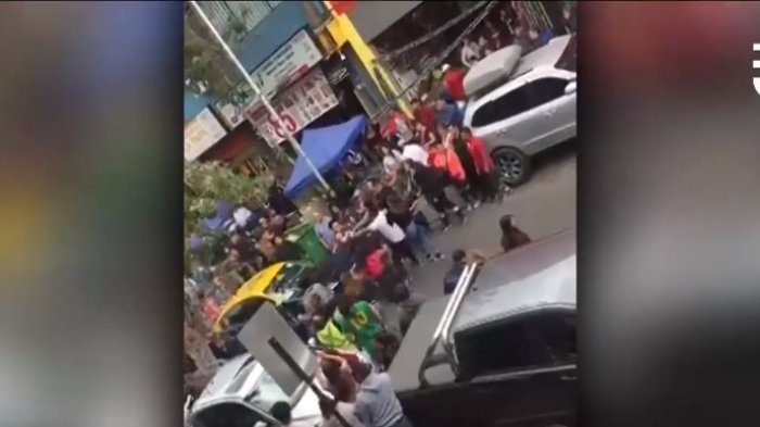 Violenta pelea entre delincuentes y comerciantes chinos dejó a dos personas heridas de gravedad