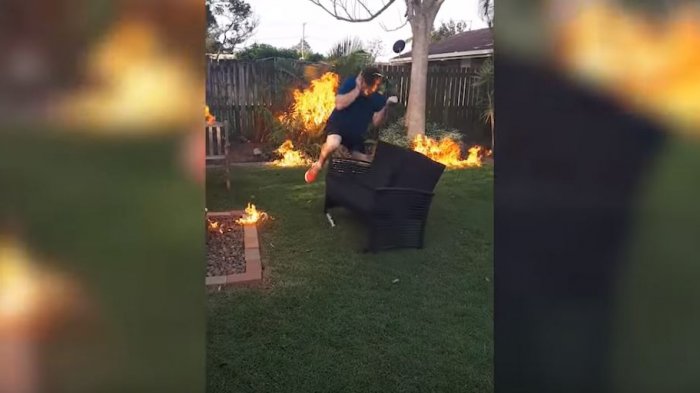 El peor error: Le echó bencina al fuego de la parrilla y provocó un incendio en su casa