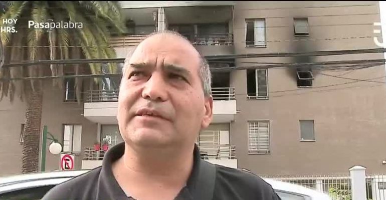 Conserje se vistió de héroe en incedio de Ñuñoa