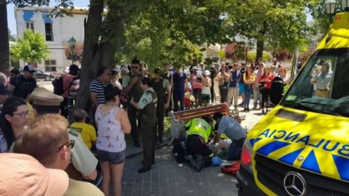 Hombre fue baleado por una mujer en la Plaza de Armas de Quillota