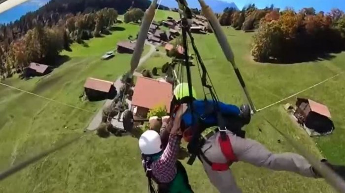 Aterrador: Instructor olvidó atarlo al parapente y tuvo que aferrarse para sobrevivir