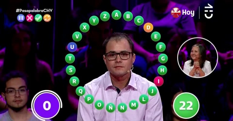 Cristián Guzmán se impuso ante Claudia Contreras en Pasapalabra