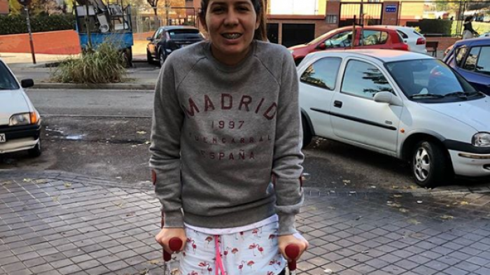 Carla Guerrero tras la rotura de ligamentos: 