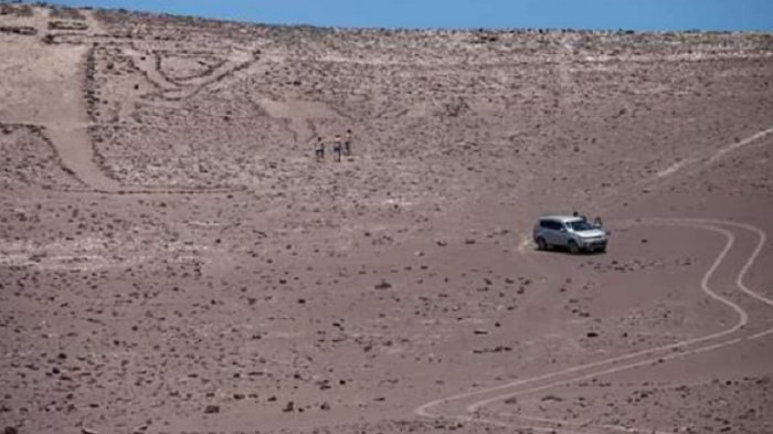 Gigante de Tarapacá sufrió daños irreparables por sujetos que ingresaron en un auto hasta el lugar