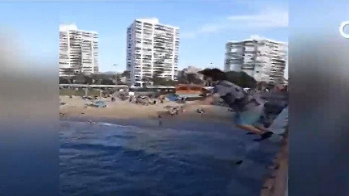 Zona prohibida: Joven se lanzó un piquero con mortal incluido desde el Muelle Vergara