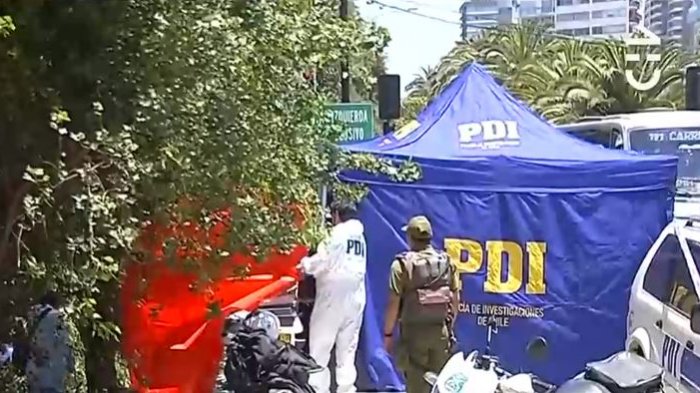 Cuerpo de una mujer baleada apareció en pleno centro de Viña del Mar