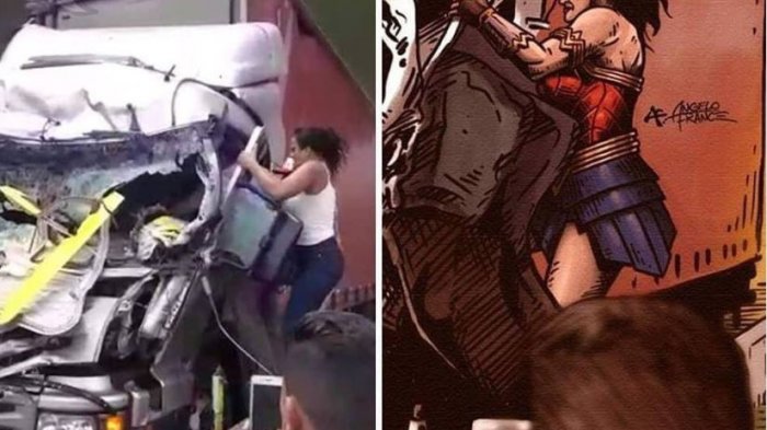 Mujer que rescató a conductor de camión tras accidente se convirtió en una “superhéroe”