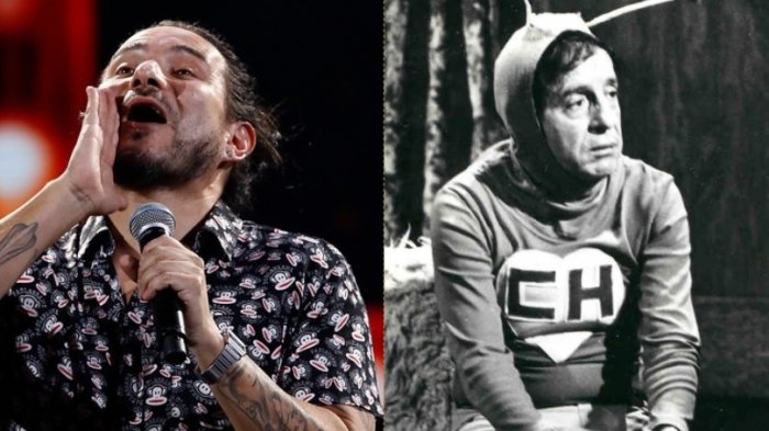 Fue real: Las fotos de Felipe Avello con el disfraz del Chapulín en blanco y negro