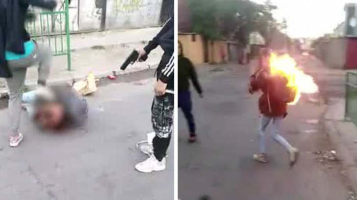 VIDEO: Capturan a dos mujeres y un menor de edad que asaltaron a mujer y le prendieron fuego