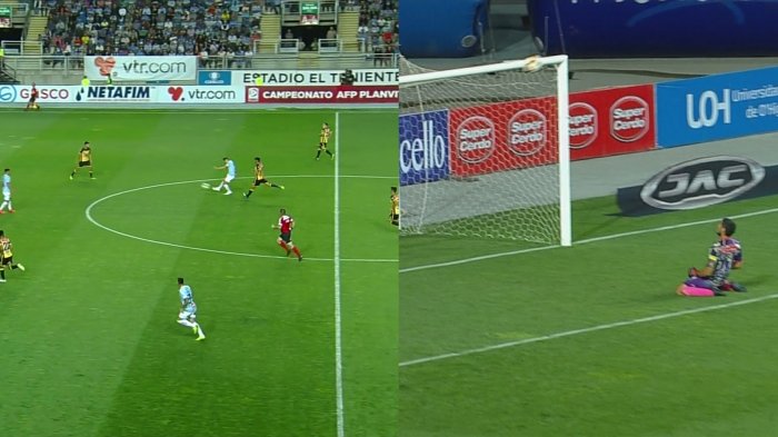 El remate teledirigido de mitad de cancha de 