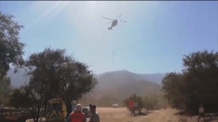 Recuperan los cuerpos de 6 personas que murieron en accidente del helicóptero en Colliguay