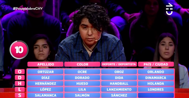 Juan José Alegría se lució en bachillerato de Pasapalabra