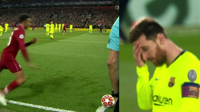 Messi no lo puede creer: Liverpool eliminó al Barcelona sacando rápido un córner