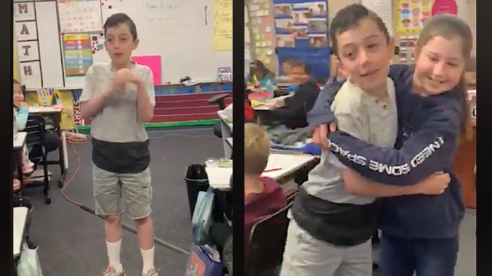 Niño emociona a sus compañeros de curso al revelarles que tiene autismo