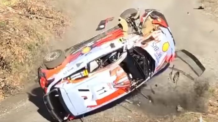 WRC Chile: Capturan impresionante volcamiento de piloto belga