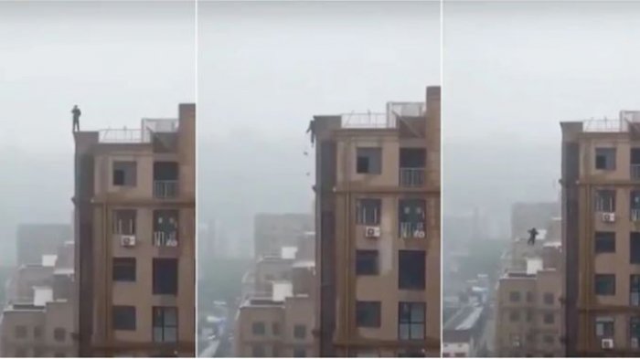 Selfie en las alturas, mala idea: Resbaló y cayó desde la azotea de un edificio