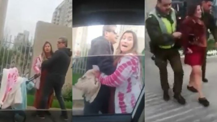 Uber, guagua, carabineros y un babydoll: Aparece trilogía de videos de salvaje pelea en Viña del Mar