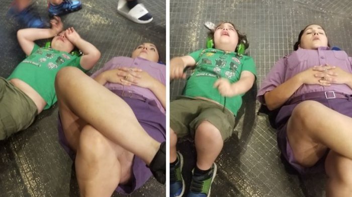 La notable reacción de una trabajadora con niño autista que sufrió una crisis en un parque de diversiones
