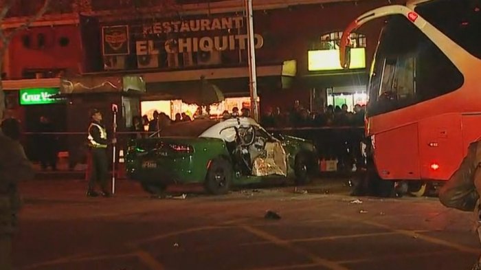 Grave choque entre bus interurbano y radiopatrulla dejó dos Carabineros heridos de gravedad