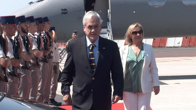 Presidente Sebastián Piñera ya está en Francia para participar de la cumbre G7