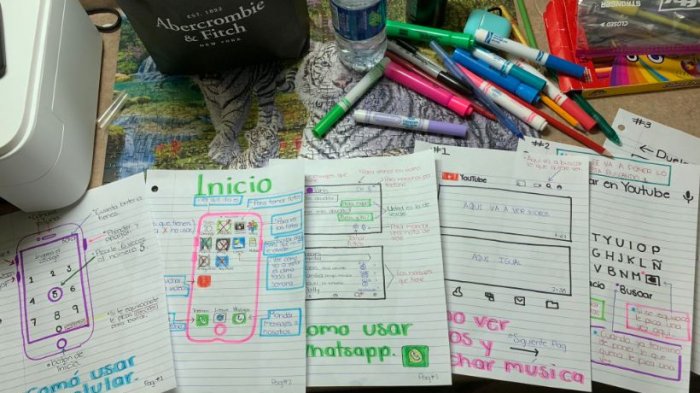 Joven dibujó una guía de cómo usar el celular para su abuela y se volvió viral