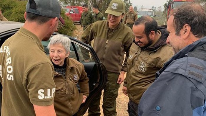 Encontraron a abuelita perdida que pasó la noche en embalse Los Aromos
