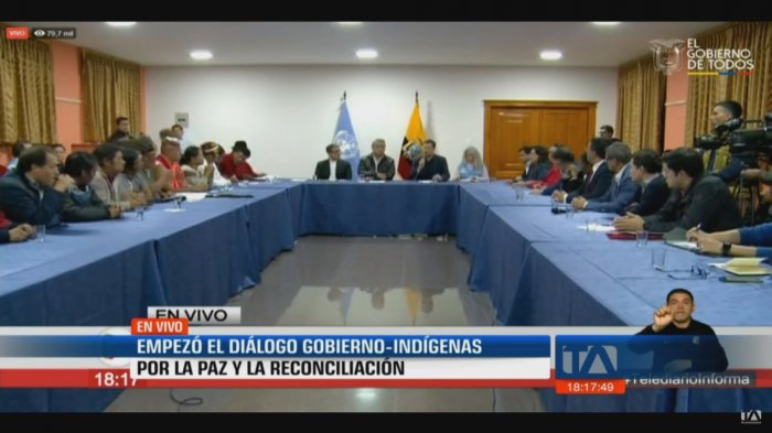 Comienza diálogo entre gobierno y comunidades indígenas en Ecuador