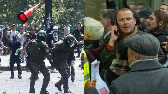 El viral que mezcló imágenes del estado de emergencia en Chile con la música de la serie 