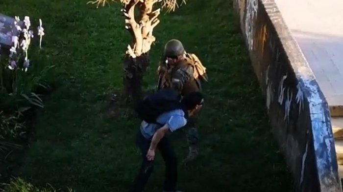 A quemarropa: Violento registro muestra a militar disparándole a joven en Concepción