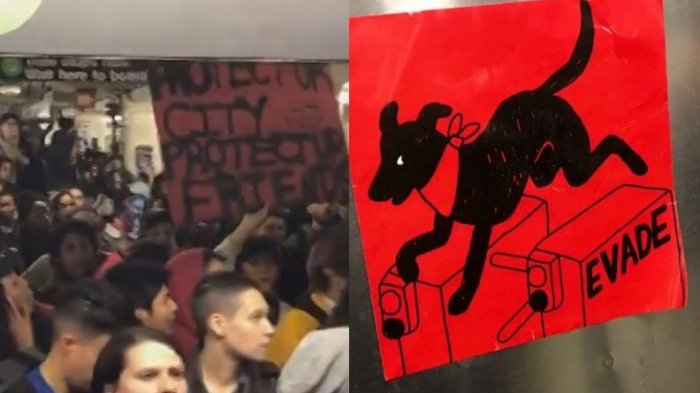 Con aparición chilena incluida: Jóvenes realizaron evasión masiva en metro de Nueva York