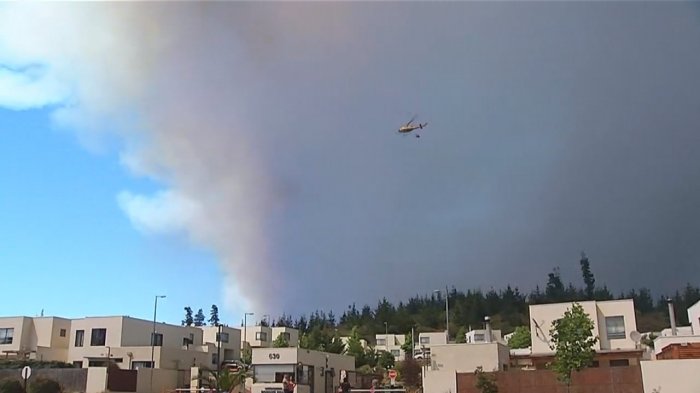 Incendios forestales en Región Valparaíso obligan a evacuar a vecinos de Curauma